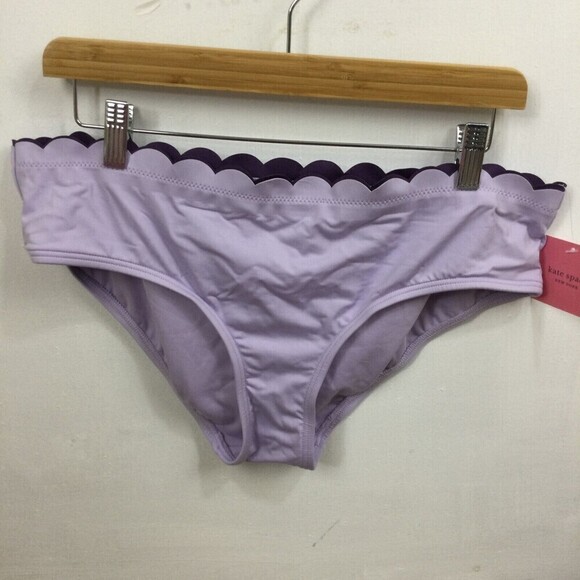 Kate Spade New York Womens Scalloped Hipster Bikini Bottom Lilac Size XL NWT - Picture 7 of 7